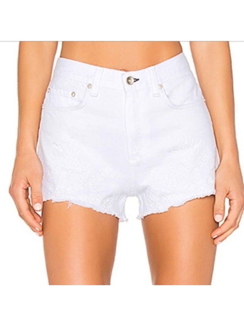 NWT Rag & Bone White Embroidery Justine Short